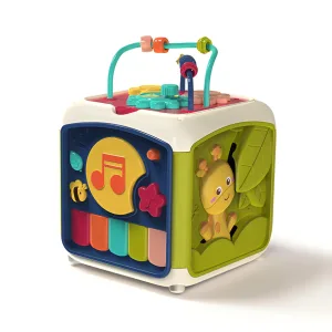 educational toy, activity cube, shape sorter, shape sorting cube