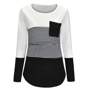 long sleeve shirt, long sleeve top, maternity shirt, nursing shirt, breastfeeding top