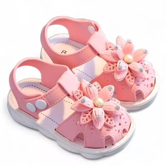 Main_Girls Floral Closed-Toe Sandals Summer Shoes.jpg