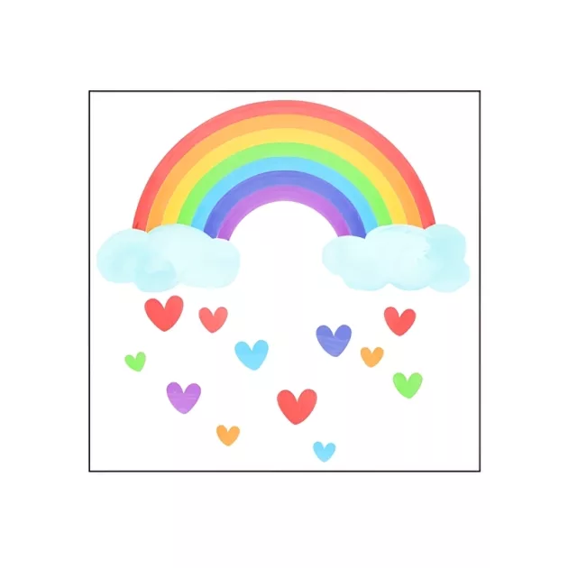 nursery wall stickers, rainbow wall decals, nursery wall decals
