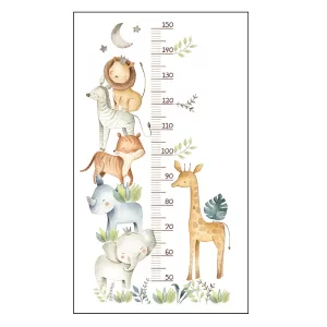 wall decal height chart, height chart for wall, height chart sticker, giraffe height chart
