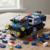 police car building blocks, police car toy, building block set