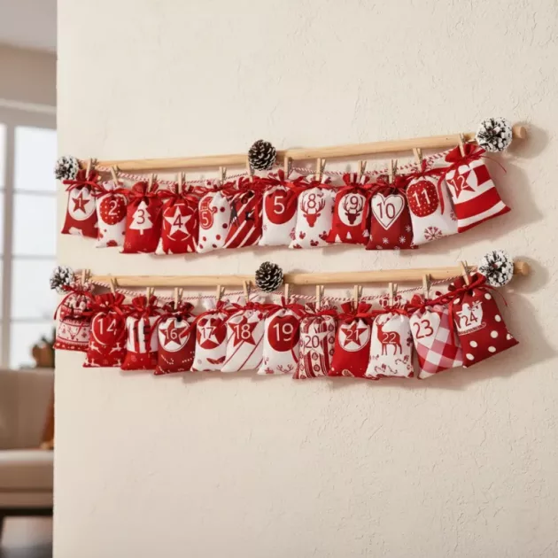 advent calendar hanging bags