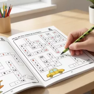 math workbook, math crossword puzzles