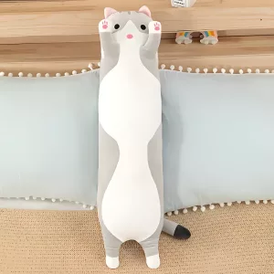 long squishy cat pillow, cat stuffed animal, cute cat toy, long cat toy, long cat pillow