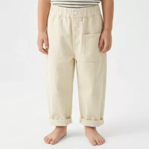 Warm Wide Leg Cotton Corduroy Pants for Kids