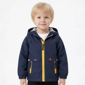 Cotton Hooded Windbreaker Stylish Lightweight Jacket