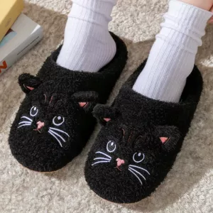 Cute Cat Warm House Slippers Plush Animal Home Shoes for Kids