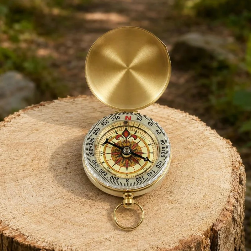 Golden Pocket Compass for Kids