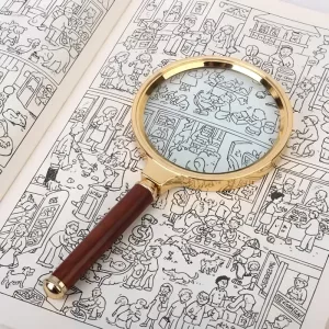 10x Vintage Handheld Magnifying Glass for Kids