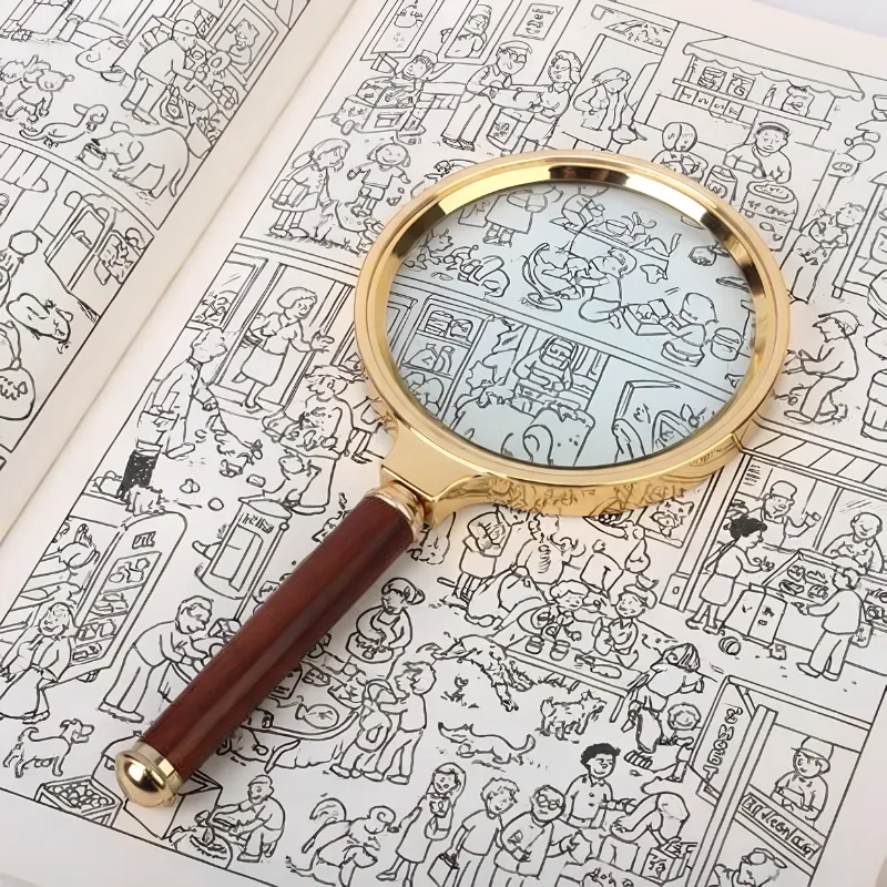 10x Vintage Handheld Magnifying Glass for Kids