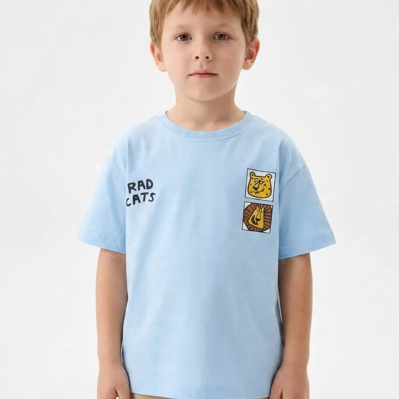 Cute Print Cotton T-Shirt for Kids